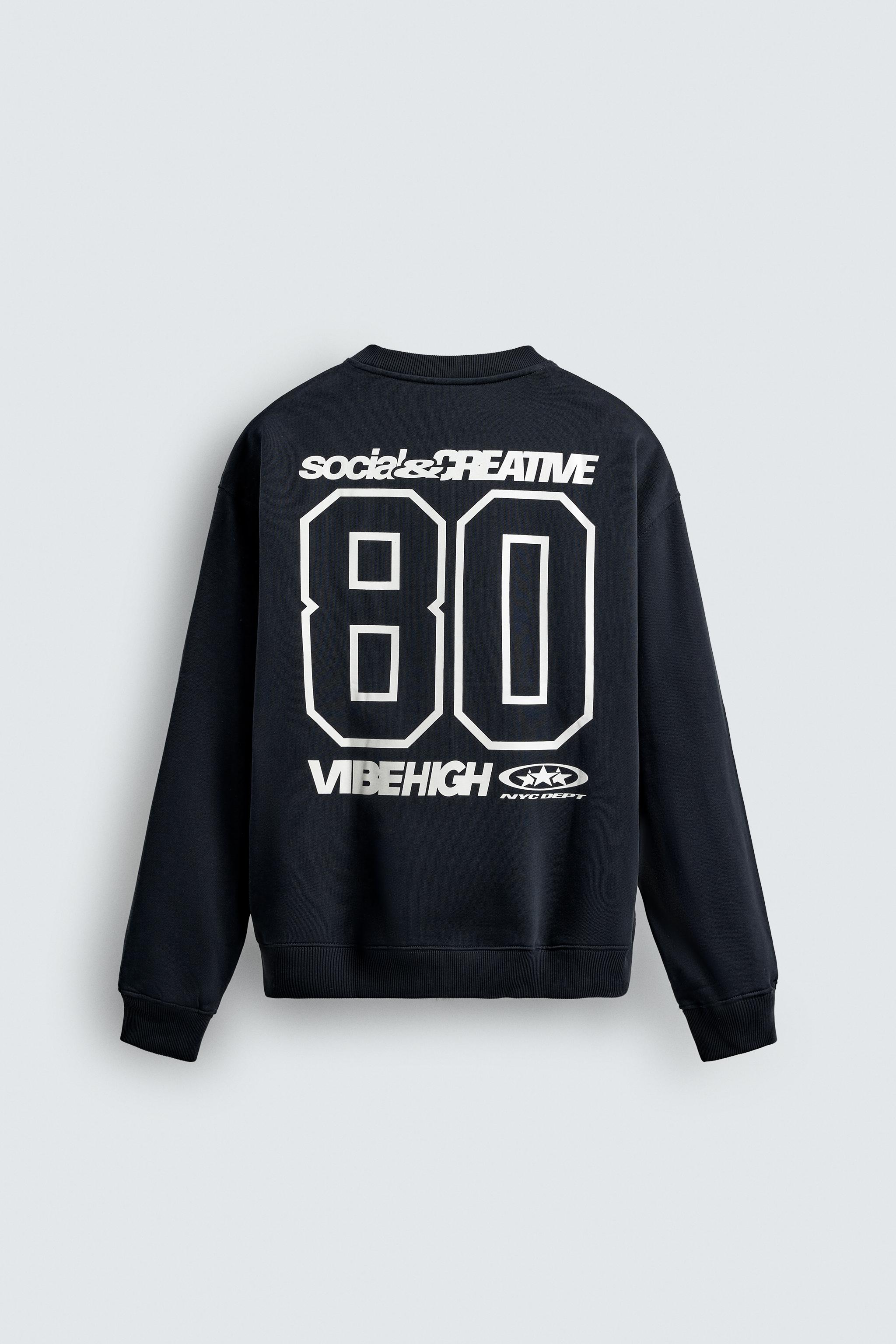 COMBINATION PRINT SWEATSHIRT